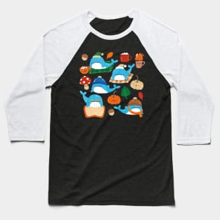 Fall Whales Baseball T-Shirt